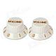 Plastic Volume Knob for Electric Guitar / Bass - White (2 PCS)