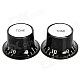 Plastic Tone Knob for Electric Guitar / Bass - Black (2 PCS)