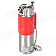 RAYTHOR 001 Zinc Alloy Butane Gas Lighter w/ Key Chain - Red + Silver