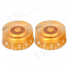 Plastic Speed Control Knobs for LP Electric Guitar / Bass - Golden (2 PCS)