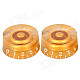 Plastic Speed Control Knobs for LP Electric Guitar / Bass - Golden (2 PCS)