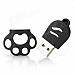 Cat's Paw Style USB 2.0 Flash Drive - Black + White (32GB)
