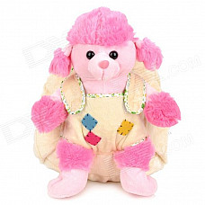 Cartoon Dog Doll Style Backpack Bag Toy for Children - Pink + Beige