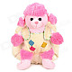 Cartoon Dog Doll Style Backpack Bag Toy for Children - Pink + Beige