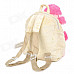 Cartoon Dog Doll Style Backpack Bag Toy for Children - Pink + Beige