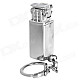 Mini Aluminum Alloy Refillable Butane Flint Lighter w/ Keychain - Silver