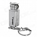 Mini Aluminum Alloy Refillable Butane Flint Lighter w/ Keychain - Silver