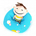 Cute Boy Figure Doll Design Foam Particles Filling Cell Phone Holder - Blue