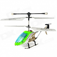 Rechargeable 3.5-CH IR Remote Controlled R/C Helicopter w/ Gyro - Green + White + Black + Silver