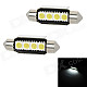 CANBUS Festoon 39mm 1.8W 60lm 4-SMD 5050 LED White Light Car Dome Lamp w/ Heat Sink (12V / 2PCS)