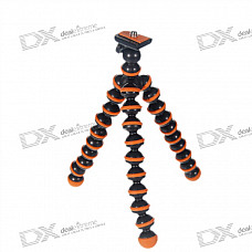 6.5-inch Flexible Desktop Digital Camera Tripod - Orange (275g Load Max)