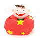 Cute Boy Figure Doll Design Foam Particles Filling Cell Phone Holder - Red