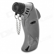 Dolphin Shaped Stainless Steel + Plastic Windproof Butane Gas Lighter - Silver + Grey