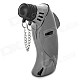 Dolphin Shaped Stainless Steel + Plastic Windproof Butane Gas Lighter - Silver + Grey