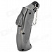 Dolphin Shaped Stainless Steel + Plastic Windproof Butane Gas Lighter - Silver + Grey