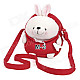 Babytalk A0027 Little Navy PP Cotton + Plush Rabbit Cartoon Bag w/ Strap - Red