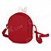 Babytalk A0027 Little Navy PP Cotton + Plush Rabbit Cartoon Bag w/ Strap - Red