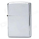 EARTH Solid Color Mirror Pattern Windproof Zinc Alloy Kerosene Oil Lighter - Silver