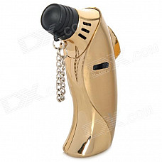 Dolphin Shaped Stainless Steel + Plastic Windproof Butane Gas Lighter - Blue