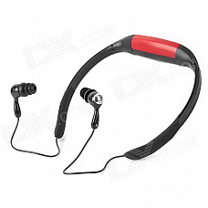 Sport Waterproof Rechargeable In-Ear Headphone MP3 Player w/ FM Radio - Red + Black (4GB)