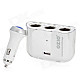 OZIO EF32 USB 1-to-3 Car Cigarette Lighter Charger Adapter - White (12~24V)