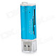 USB 2.0 SD / TF / M2 / MS Card Reader - Blue