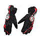 Scoyco MC16 Water Resistant Full-Fingers Motorcycle Gloves - Red + Black (Pair / Size L)