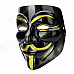V for Vendetta Anonymous Guy Fawkes Plastic Mask - Black + Golden