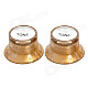 Plastic Tone Knob for Electric Guitar / Bass - Golden (2 PCS)