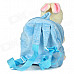 Cartoon Rabbit Doll Style Backpack Bag Toy for Children - Blue + White