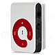 Stylish Button MP3 Player w/ TF - White