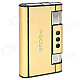 Focus YH007 Gold Wiredrawing Cigarette Case w/ Butane Jet Torch Lighter - Light Golden