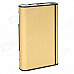 Focus YH007 Gold Wiredrawing Cigarette Case w/ Butane Jet Torch Lighter - Light Golden