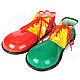 Funny Clown Halloween Costume PU Shoes - Red + Green (1-Pair)