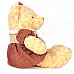 Cute PP Cotton + Plush Bear Toy - Yellow