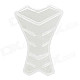 Protective Fish Bone Style Motorcycle Oil Tank Sticker - Ivory White