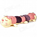 Lovely PP Cotton + Plush Dual Head Caterpillar Toy - Beige + Purple + Pink