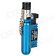 Mini Stainless Steel + Plastic Windproof Butane Gas Lighter - Azure Blue + Silver + Black