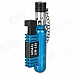 Mini Stainless Steel + Plastic Windproof Butane Gas Lighter - Azure Blue + Silver + Black