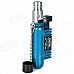 Mini Stainless Steel + Plastic Windproof Butane Gas Lighter - Azure Blue + Silver + Black