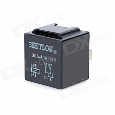 SENTLON 40A 5-Pin Car Power Relay - Black (12V)