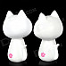 Cute Nodding Head Gum Cat Set - White (2 PCS)