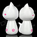 Cute Nodding Head Gum Cat Set - White (2 PCS)