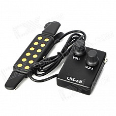 William WSQH-6B Manual Guitar Pickup w/ Microphone / Audio Cable - Black (3.5mm Jack / 70cm-Cable)