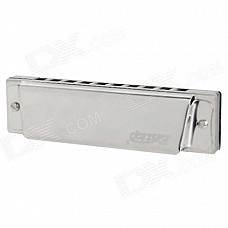 Easttop Mini 10-Holes Blues Harmonica - Silver