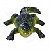 OP05 Fierce Crocodile Shaped Table Decoration - Deep Green + Yellow Green