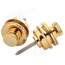 ZEA-J005 Guitar Zinc Alloy Strap Locks - Golden (2 PCS)