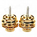 ZEA-J005 Guitar Zinc Alloy Strap Locks - Golden (2 PCS)