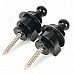 ZEA-J006 Guitar Zinc Alloy Strap Locks - Black (2 PCS)