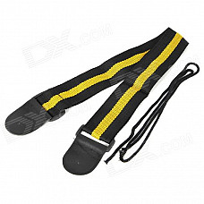 William Stylish Nylon Guitar Strap Belt - Yellow + Black